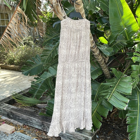 Rebecca Taylor leopard print silk Ruffled Sleeveless Dress - Picture 6 of 7